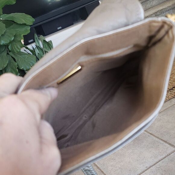 Vintage GANSON Woven Neutral Leather Crossbody Black Taupe Mustard Gray Cream - Picture 10 of 11